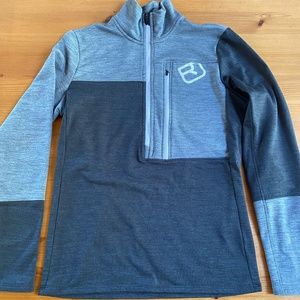 Ortovox Mens Fleece Light Zip-Neck Pullover, Size S